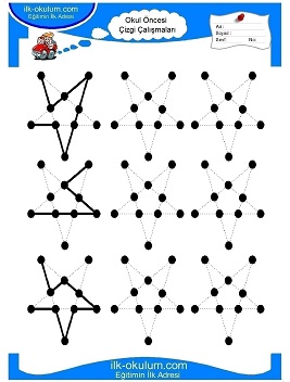 Çocuklar İçin Çizgi Çalışma Sayfaları 